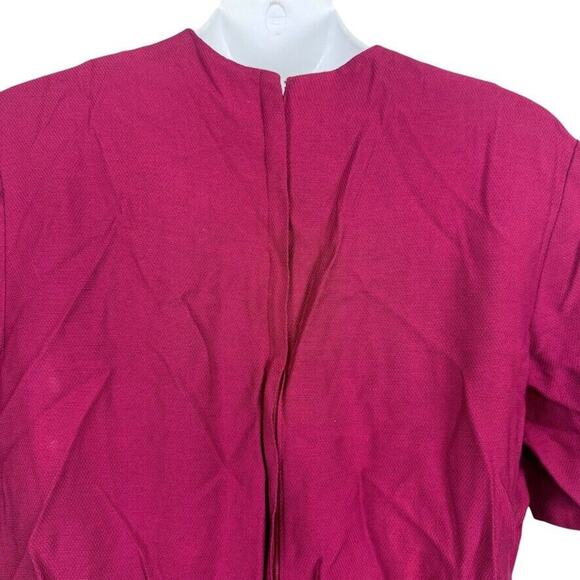 Smartee Togs Vintage Cherry Red Short Sleeve 1960s Sheath Short Sleeve Dress 12 - Picture 13 of 15